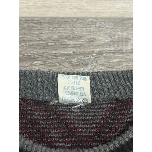 Gaetex Geometric Knit Sweater Sweatshirt Casual Preppy Knitwear - Men’s Medium - Picture 4 of 8